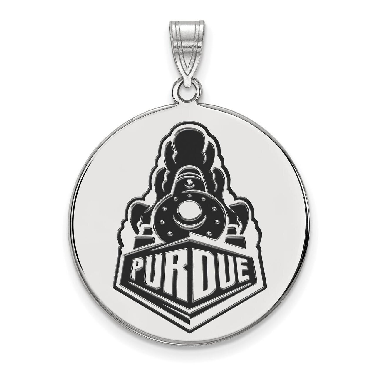 Purdue XLarge Enamel Disc Pendant Sterling Silver SS066PU, MPN: SS066PU, 886774696584