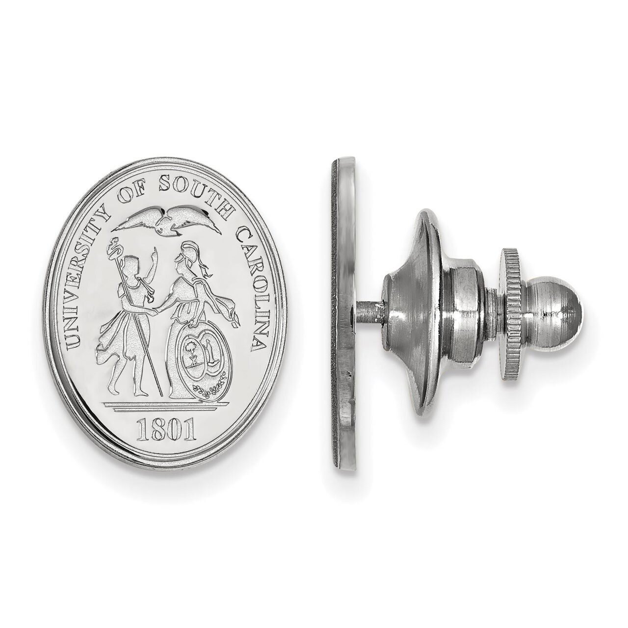 University of South Carolina Crest Lapel Pin Sterling Silver SS066USO