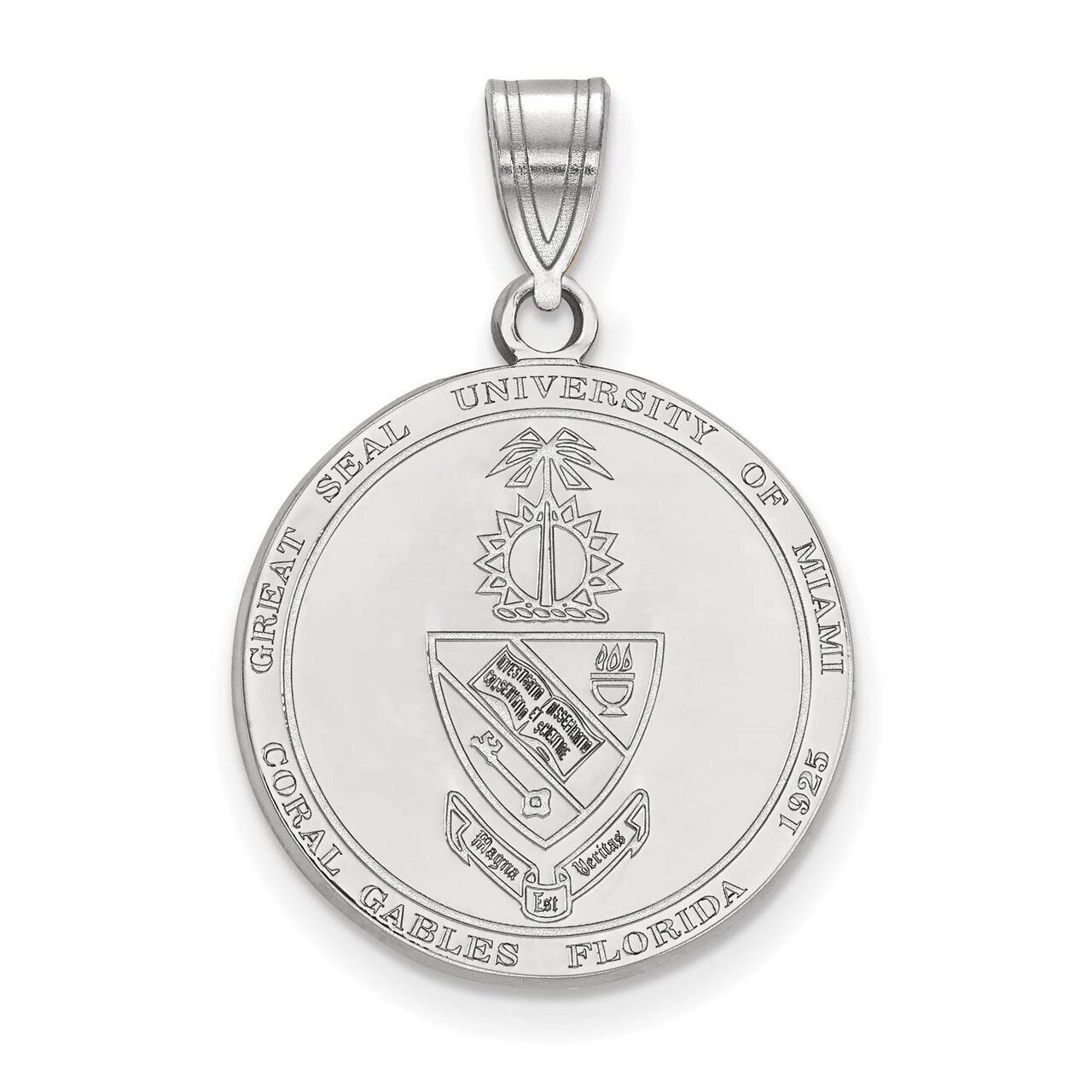 University of Miami Large Crest Pendant Sterling Silver SS067UMF, MPN: SS067UMF, 886774725802