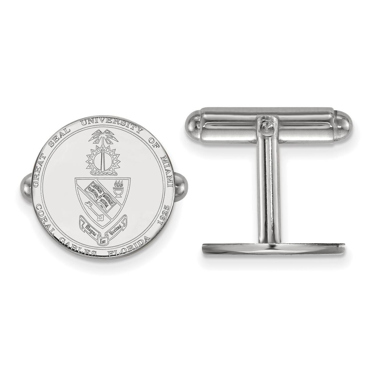 University of Miami Crest Cufflinks Sterling Silver SS069UMF