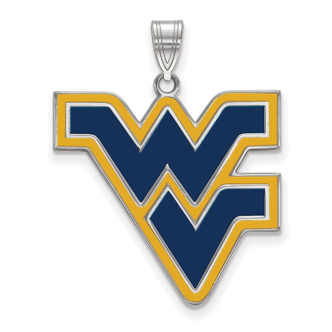West Virginia University x-Large Enamel Pendant Sterling Silver SS072WVU, MPN: SS072WVU, 8867747223…