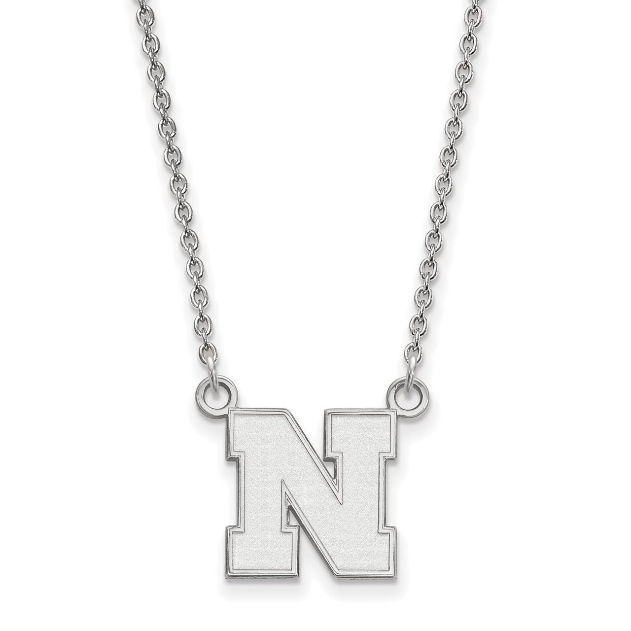 University of Nebraska Small Pendant with Chain Necklace Sterling Silver SS073UNE-18, MPN: SS073UNE…