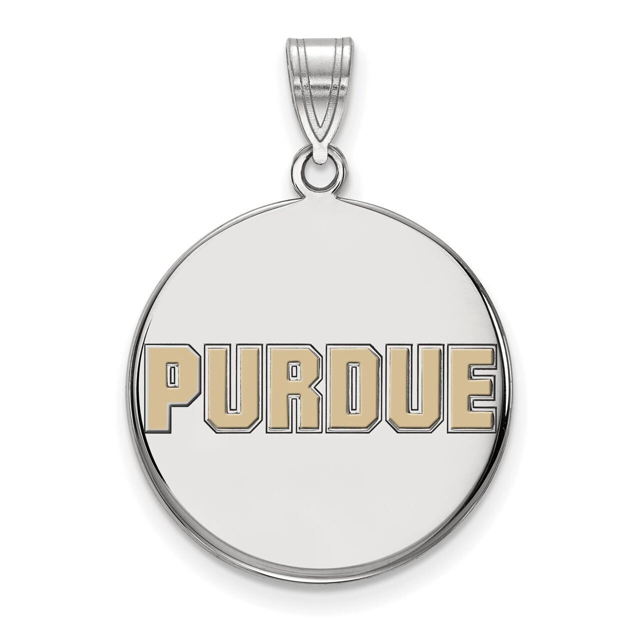 Purdue Large Enamel Disc Pendant Sterling Silver SS077PU, MPN: SS077PU, 886774696492