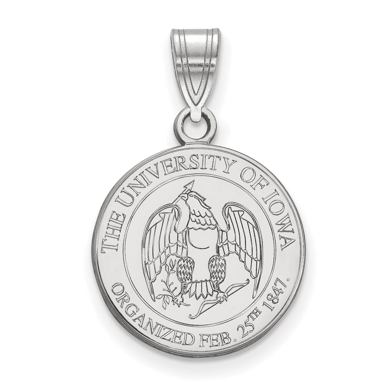 University of Iowa Medium Crest Pendant Sterling Silver SS078UIA, MPN: SS078UIA, 886774724881