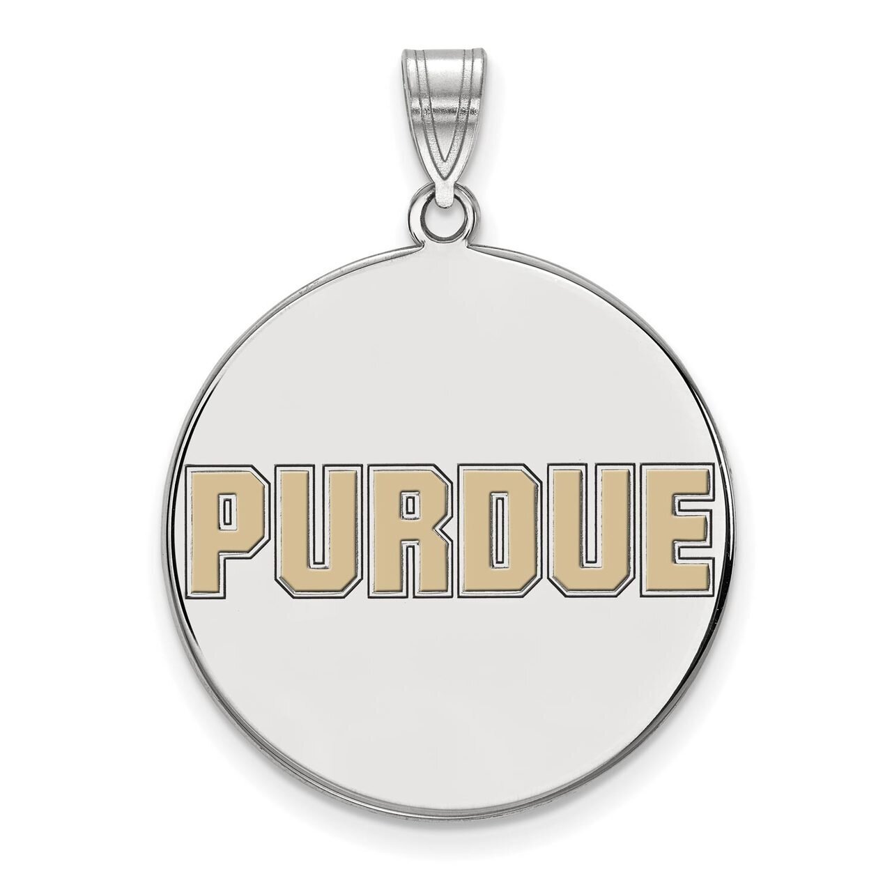 Purdue XLarge Enamel Disc Pendant Sterling Silver SS079PU, MPN: SS079PU, 886774696591
