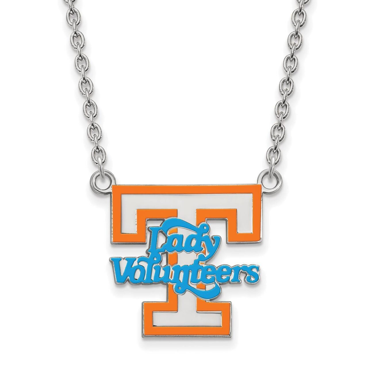 University of Tennessee Large Enamel Pendant with Chain Necklace Sterling Silver SS081UTN-18, MPN: …