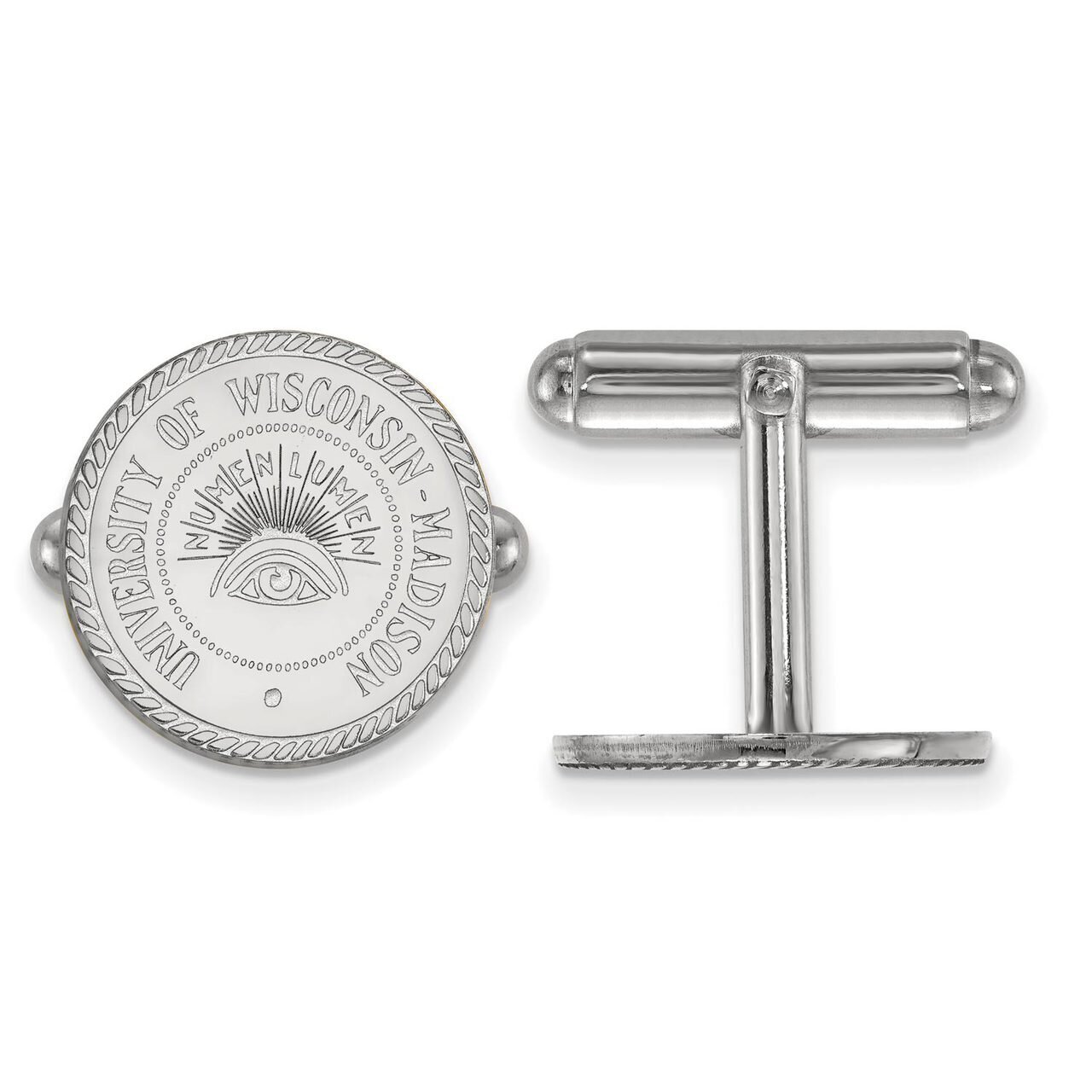 University of Wisconsin Crest Cufflinks Sterling Silver SS082UWI