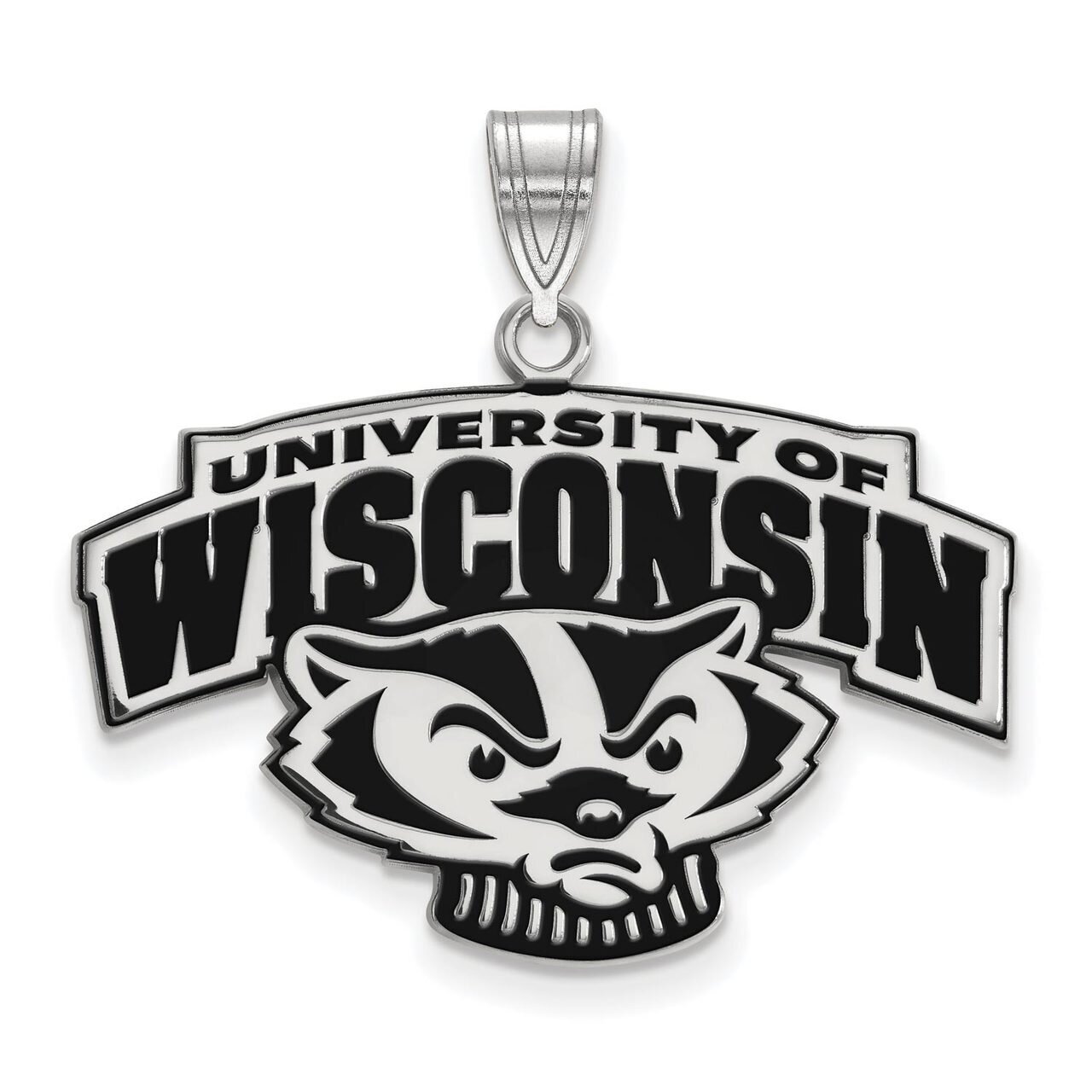University of Wisconsin Large Enamel Pendant Sterling Silver SS097UWI, MPN: SS097UWI, 886774726168