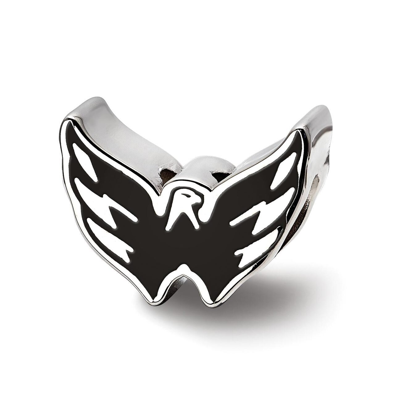 Washington Capitals Bald Eagle W Enameled Logo Bead Sterling Silver SS500CAP