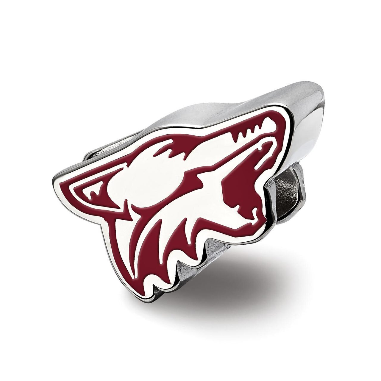 Phoenix Coyotes Coyote Head Enameled Logo Bead Sterling Silver SS500COY, MPN: SS500COY, 634401041258