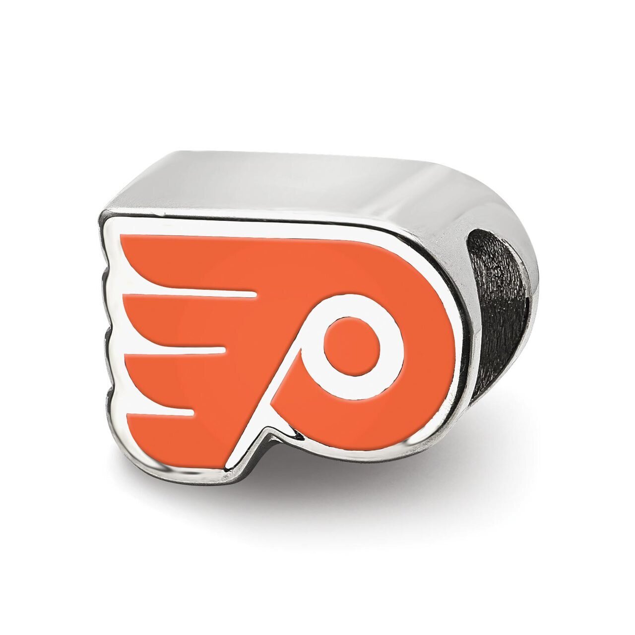 Philadelphia Flyers Winged P Enameled Logo Bead Sterling Silver SS500FLY