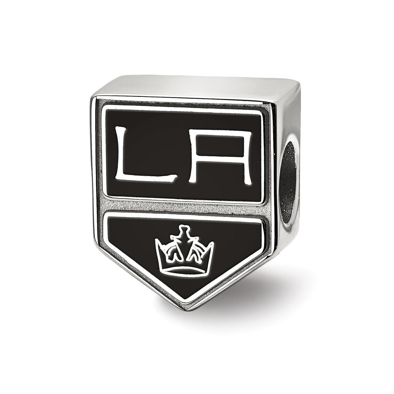 Los Angeles Kings LA Pennant with Crown Enameled Logo Bead Sterling Silver SS500KIN, MPN: SS500KIN,…