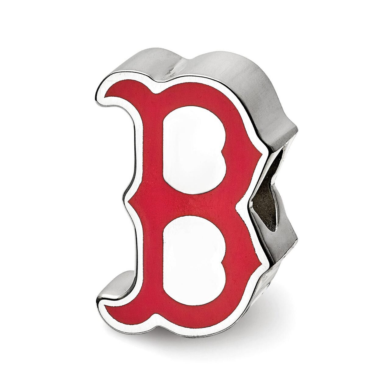 Boston Red Sox B Enameled Logo Bead Sterling Silver SS500RSO, MPN: SS500RSO, 634401166470