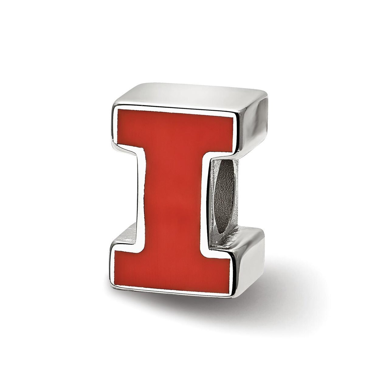 University of Illinois Block I Enameled Logo Bead Sterling Silver SS500UIL, MPN: SS500UIL, 81068002…