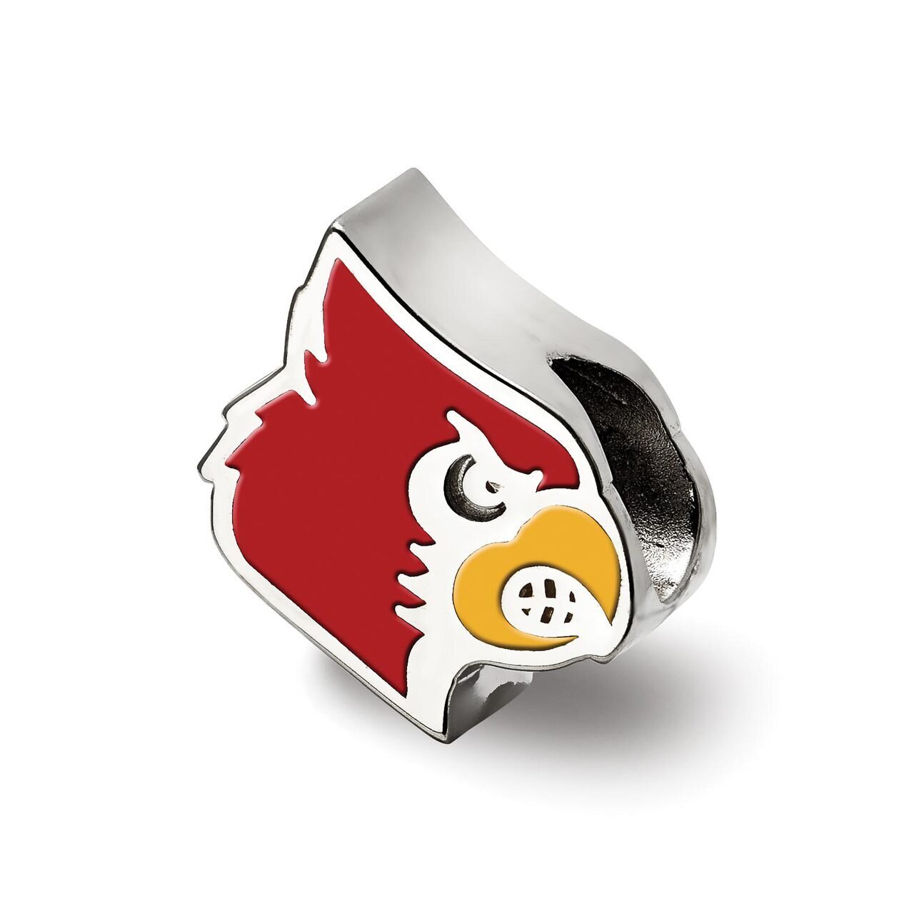 University of Louisville Cardinal Enameled Logo Bead Sterling Silver SS500UL