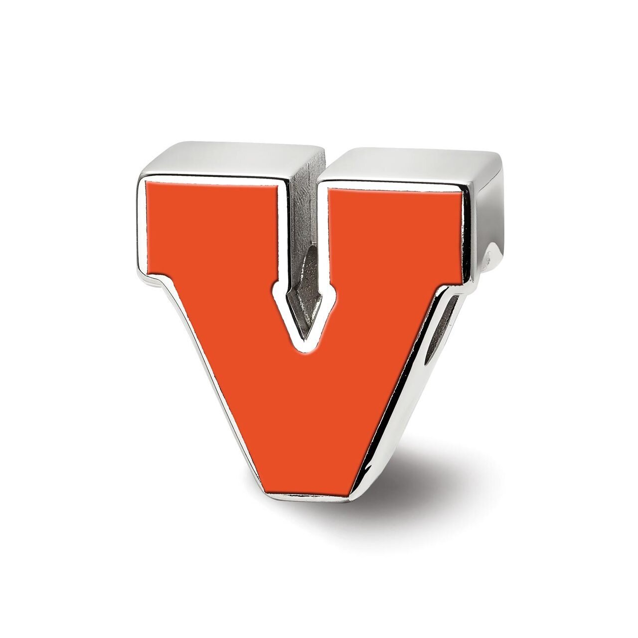University of Virginia Block V Enameled Logo Bead Sterling Silver SS500UVA, MPN: SS500UVA, 81068002…