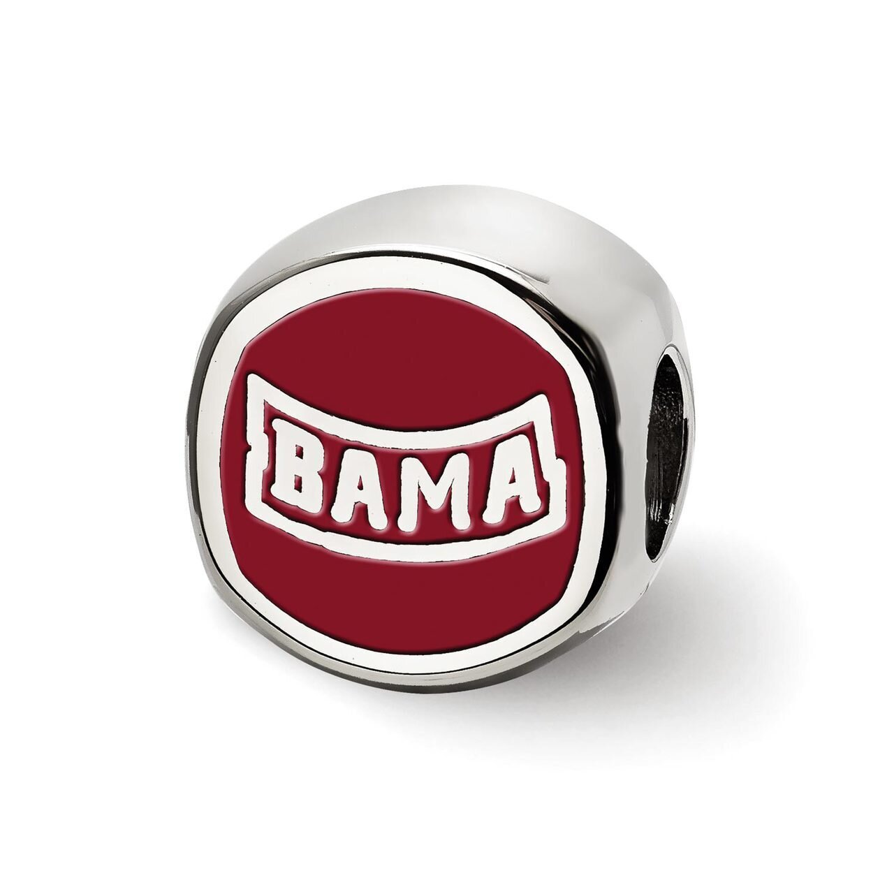 The University of Alabama Script Alabama A Cushion Shaped Double Logo Pendant Be Sterling Silver SS…
