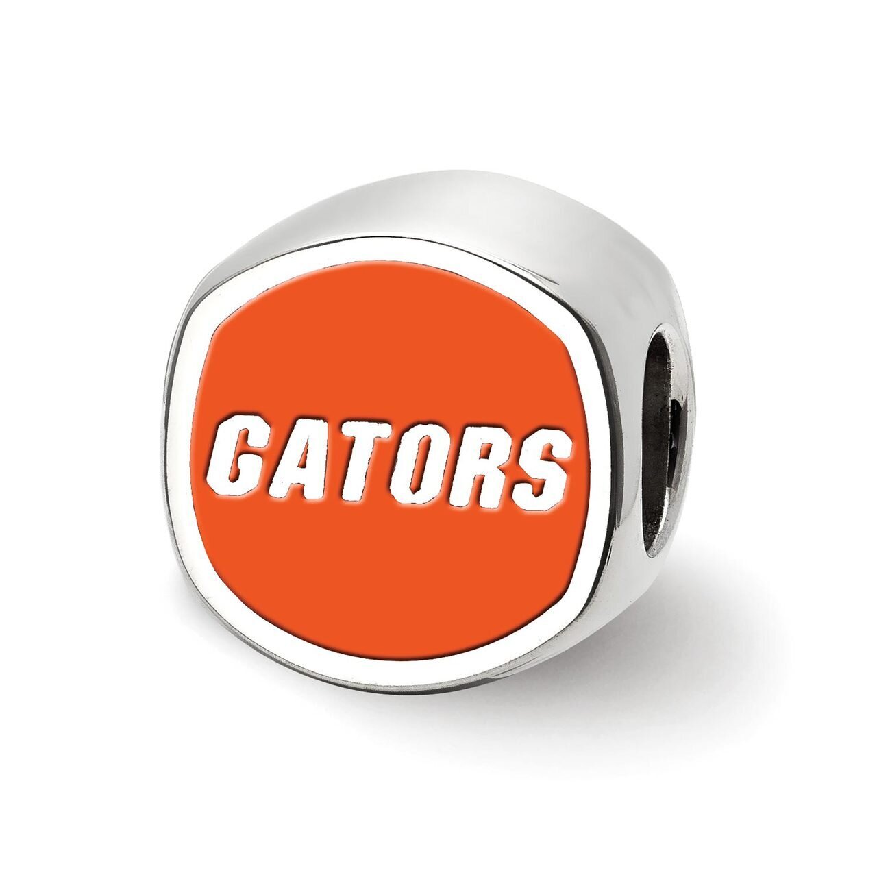 University of Florida Gator Head Cushion Shaped Double Logo Bead Sterling Silver SS501UFL, MPN: SS5…