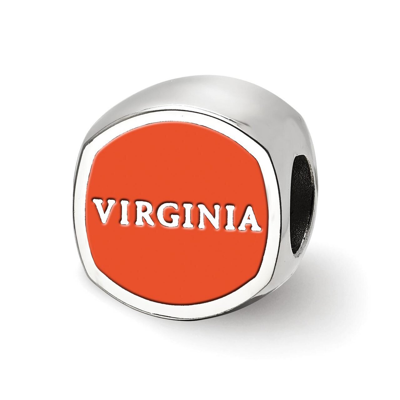 University of Virginia V with Swords Cushion Shaped Double Logo Bead Sterling Silver SS501UVA, MPN:…