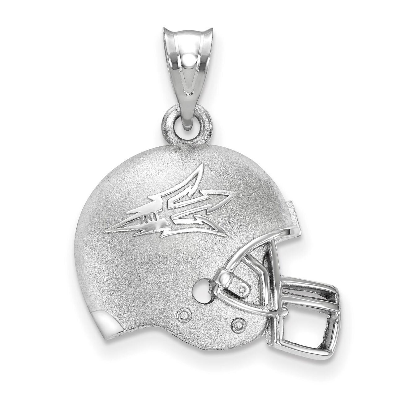 Arizona State University Pitchfork 3D Football helmet with Logo Pendant Sterling Silver SS505AZS, M…