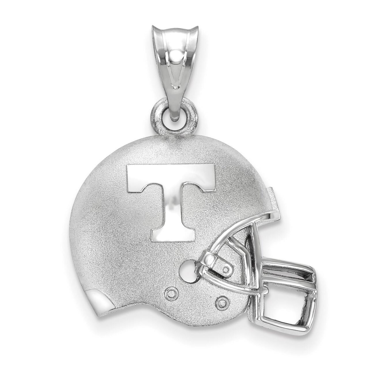 University of Tennessee Men&#39;s Athletic T 3D Football helmet with Logo Pendant Sterling Silver SS505…