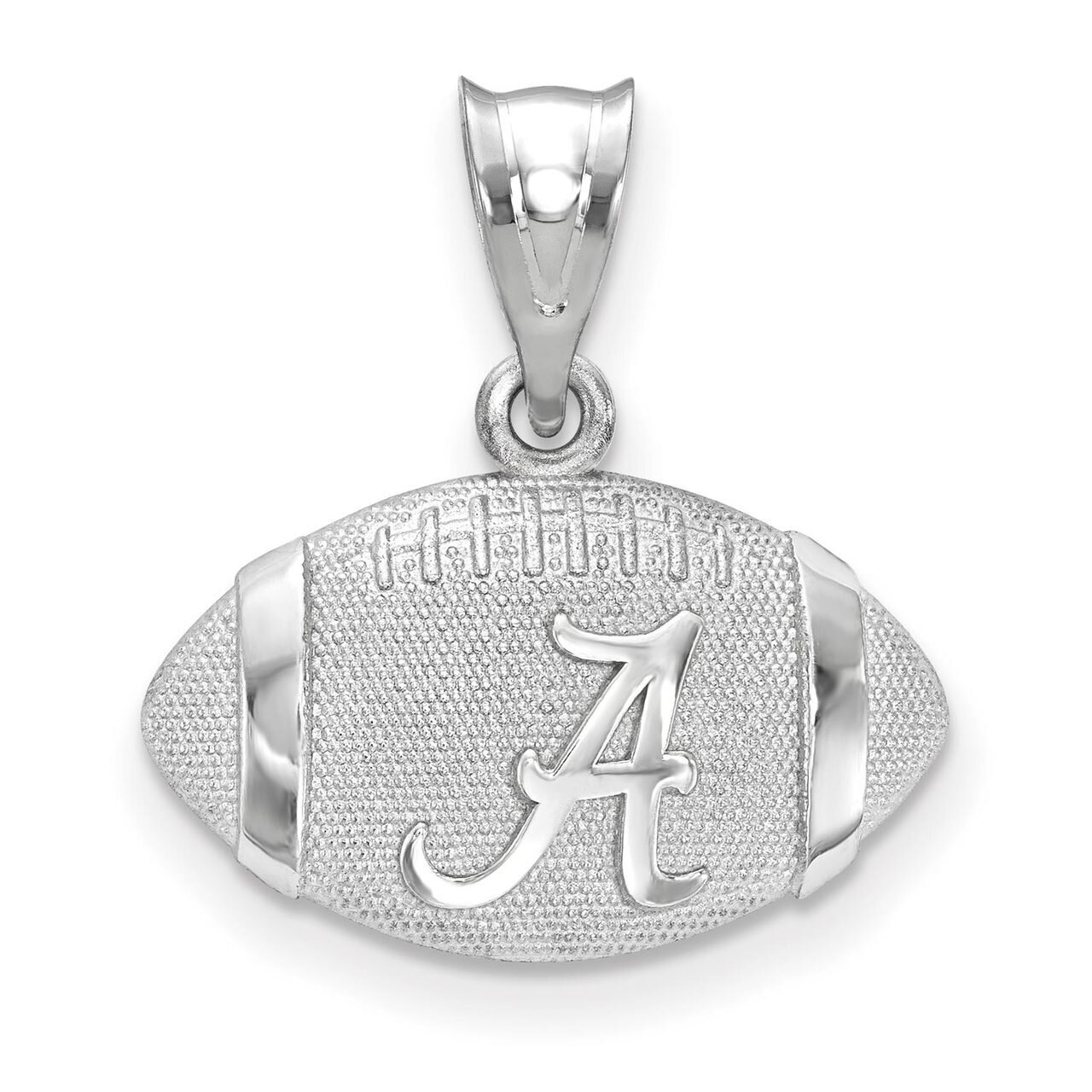 The University of Alabama Script Alabama A 3D Football with Logo Pendant Sterling Silver SS506UAL