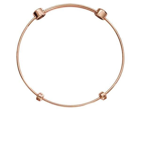 Nikki Lissoni Charm Bangle Rose Gold-Plated 19cm 7.4 inch B1060RG19, MPN: B1060RG19, 8718819235583