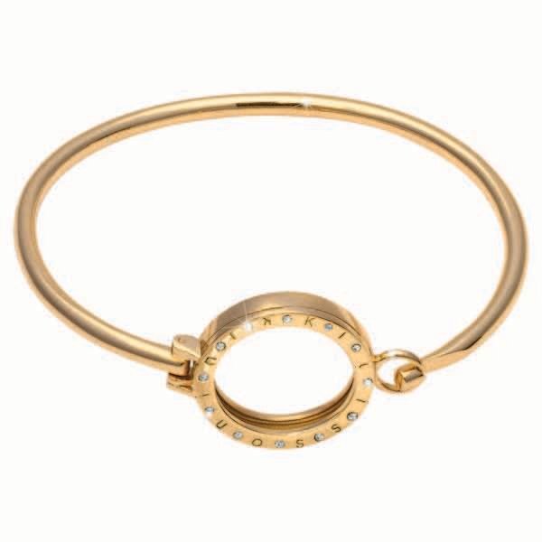 Nikki Lissoni Bracelet with Small Pendant of 25mm with Swarovski Stones Gold-Plated 17cm 6.7 inch B1105G17