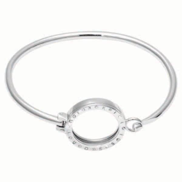 Nikki Lissoni Bracelet with Small Pendant of 25mm with Swarovski Stones Silver-Plated 17cm 6.7 inch…