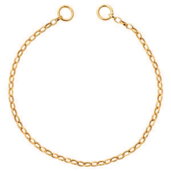 Nikki Lissoni Cable Chain Oval 3X2mm For Tags Gold-Plated 11cm 4.3 inch B1107G11