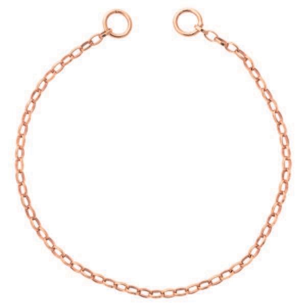 Nikki Lissoni Cable Chain Oval 3X2mm For Tags Rose Gold-Plated 11cm 4.3 inch B1107RG11, MPN: B1107R…