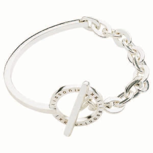 Nikki Lissoni Combined Bangle with Chain To Attach Charms Silver-Plated 21cm 8.2 inch B1108S21, MPN…
