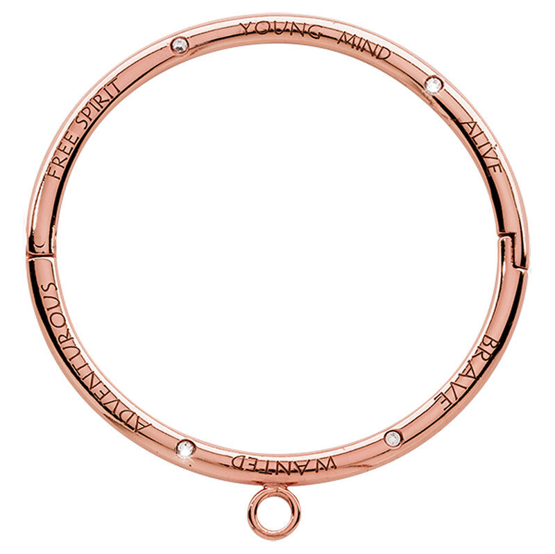 Nikki Lissoni Wild At Heart Bangle Free Spirit Young Mind Alive Brave Wanted Adventurous  Rose Gold…