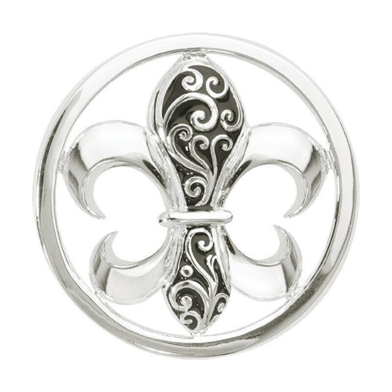Nikki Lissoni French Curly Lily Silver-Plated 33mm Coin C1080SM