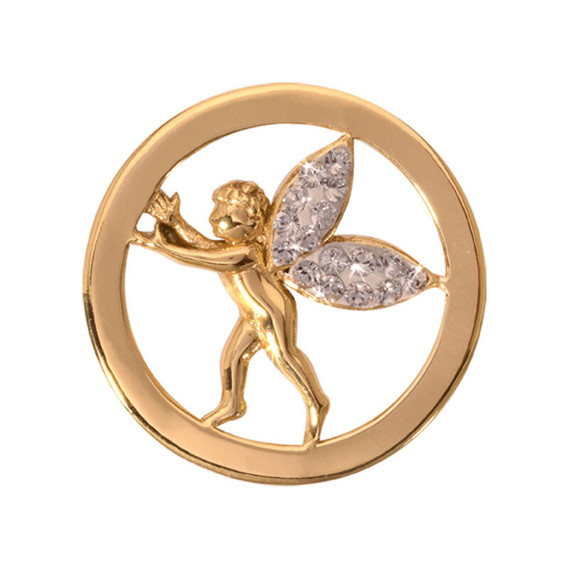 Nikki Lissoni Sparkling Angel Gold-Plated 23mm Coin C1104GS