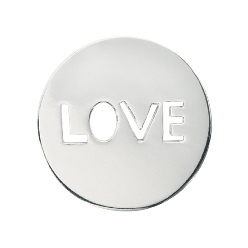 Nikki Lissoni Love It Is Silver-Plated 23mm Coin C1106SS