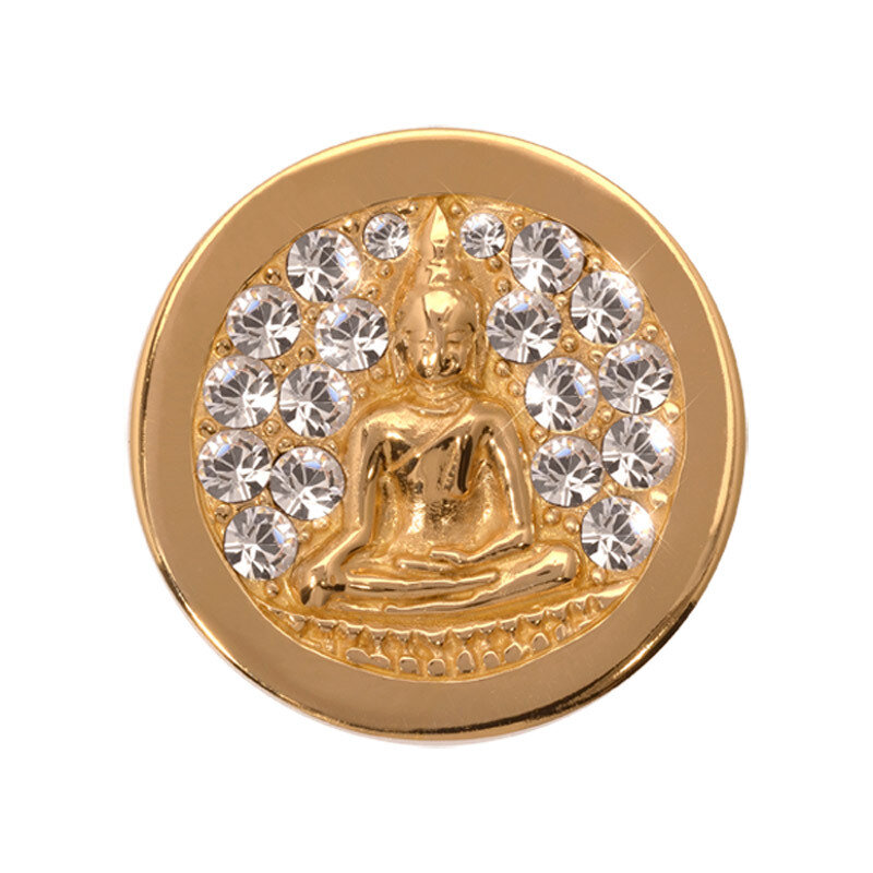Nikki Lissoni Sparkling Buddha Gold-Plated 23mm Coin C1114GS