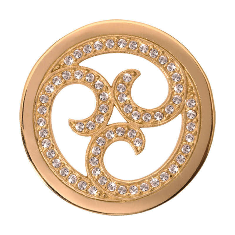 Nikki Lissoni Sparkling Curls Gold-Plated 33mm Coin C1131GM