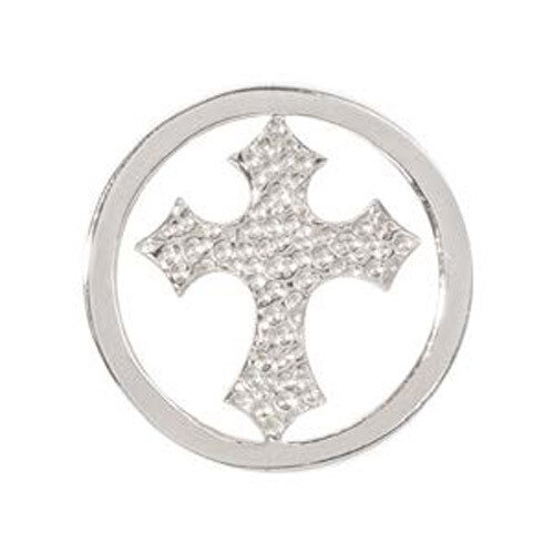 Nikki Lissoni Cross Silver-Plated 23mm Coin C1185SS