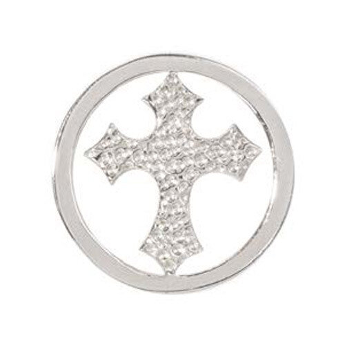 Nikki Lissoni Cross Silver-Plated 23mm Coin C1185SS, MPN: C1185SS, 8718627464885