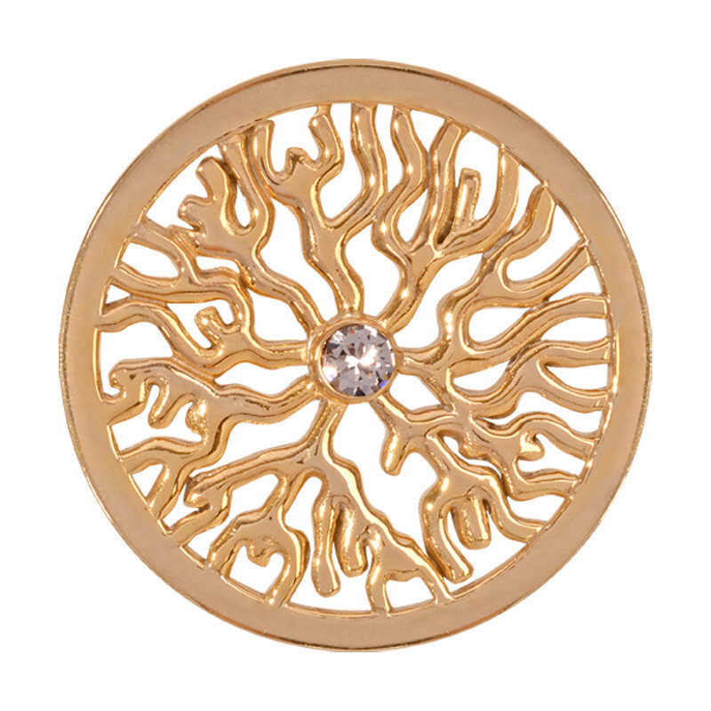 Nikki Lissoni Tree Roots Gold-Plated 33mm Coin C1203GM