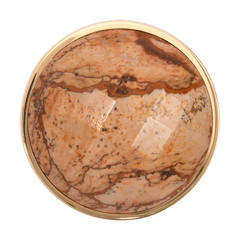 Nikki Lissoni Faceted Picture Jasper Gold-Plated 33mm Coin C1213GM