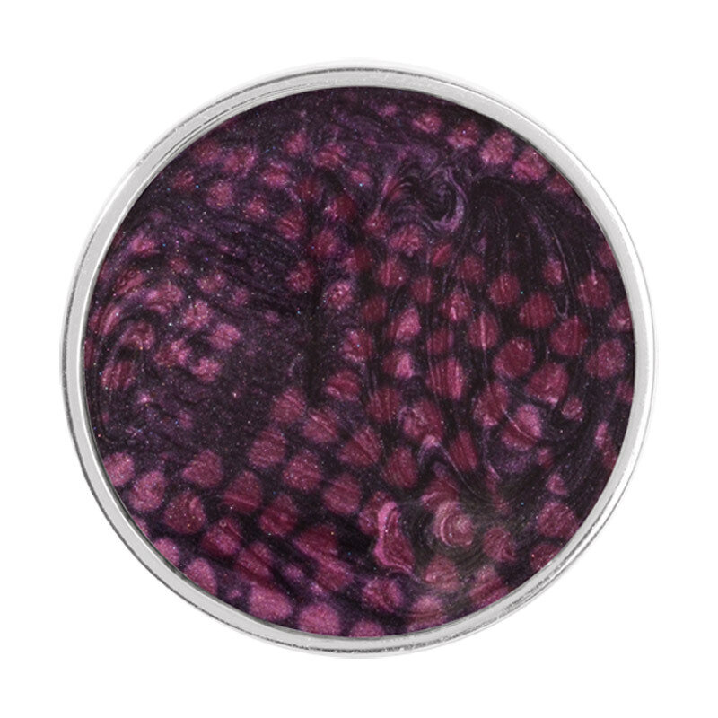 Nikki Lissoni Purple Snake Print Silver-Plated 33mm Coin C1217SM