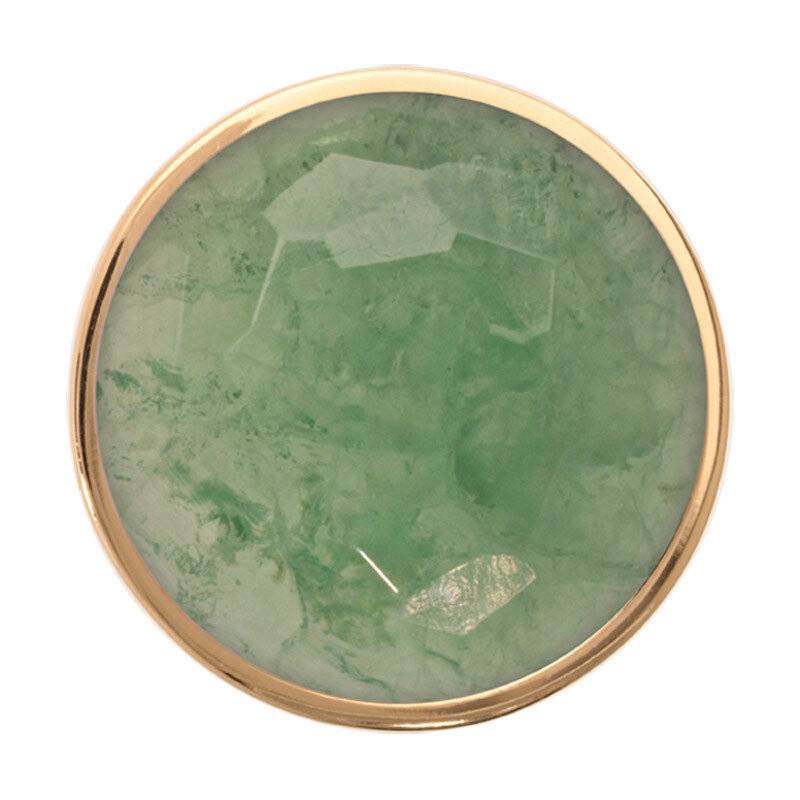 Nikki Lissoni Faceted Green Fluorite Gold-Plated 33mm Coin C1225GM