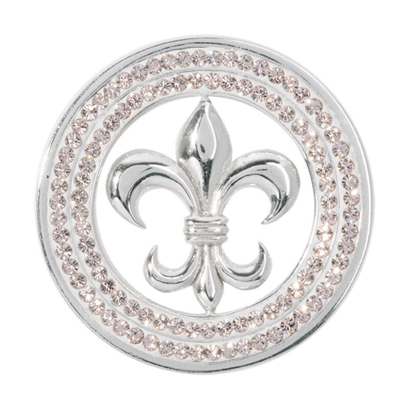 Nikki Lissoni French Sparkling Lily Silver-Plated 33mm Coin C1232SM