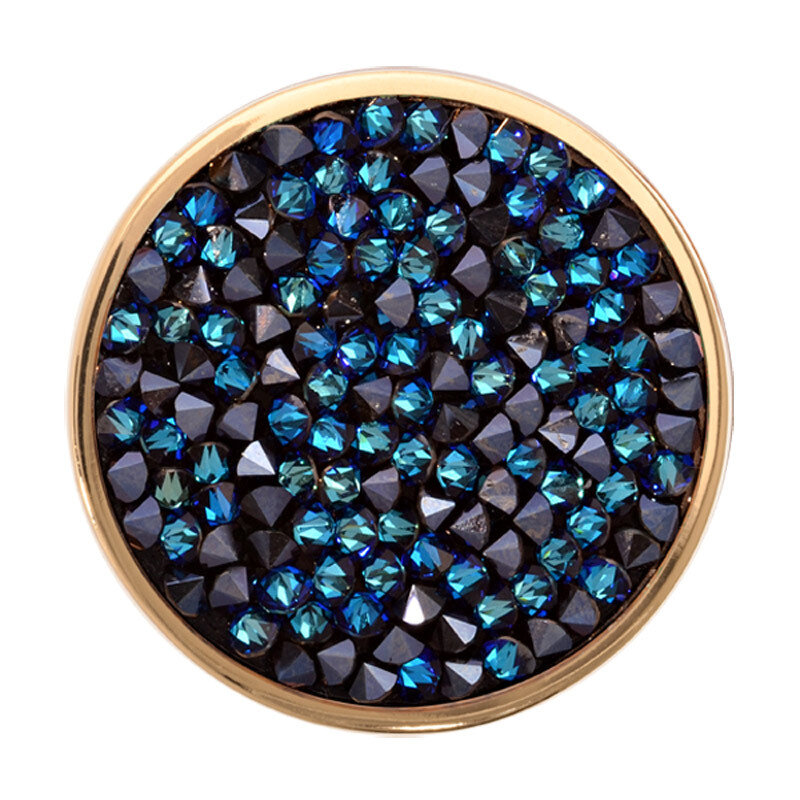 Nikki Lissoni Blue Rock Crystal Gold-Plated 33mm Coin C1252GM, MPN: C1252GM, 8718627465929
