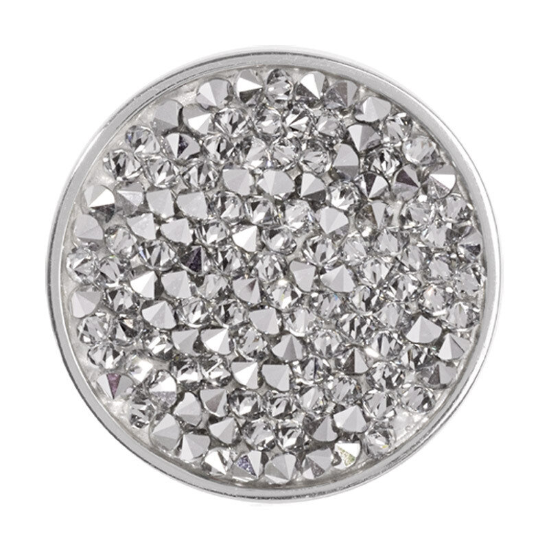 Nikki Lissoni Clear Rock Crystal Silver-Plated 33mm Coin C1258SM