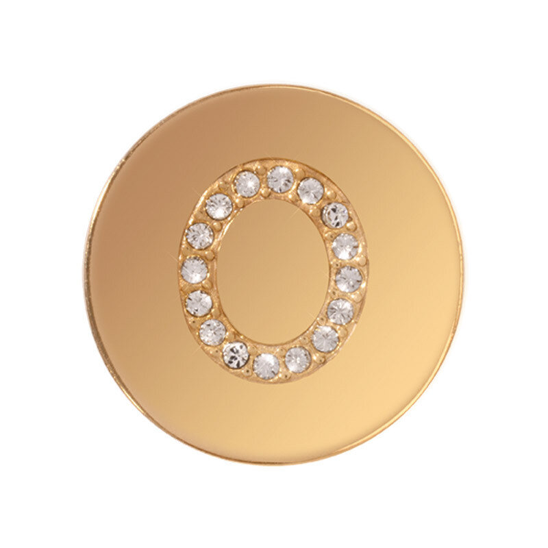Nikki Lissoni Sparkling Letter Initial O Gold-Plated 23mm Coin C1262GSO, MPN: C1262GSO, 87186274664…