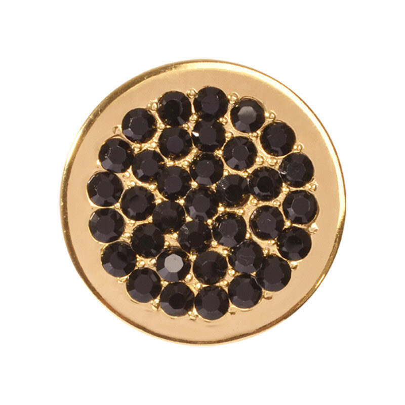 Nikki Lissoni Black Dots Gold-Plated 23mm Coin C1282GS