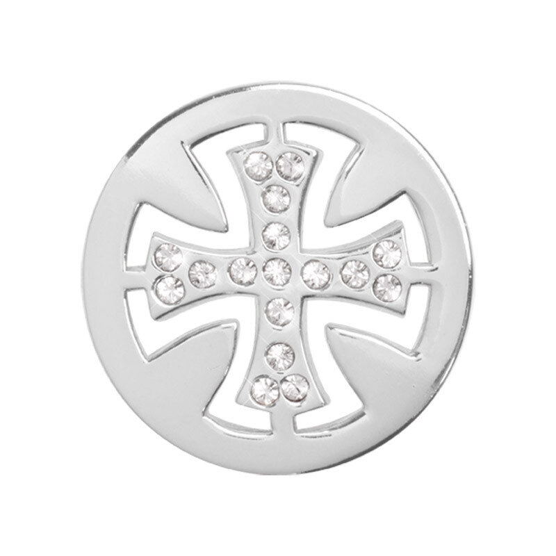 Nikki Lissoni Celtic Cross Silver-Plated 23mm Coin C1284SS